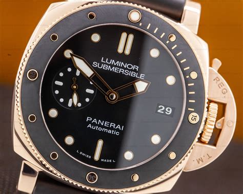 panerai submersible 42mm rose gold